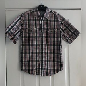 Carhartt Relaxed Fit short sleeve plaid button down shirt size Med  EUC
